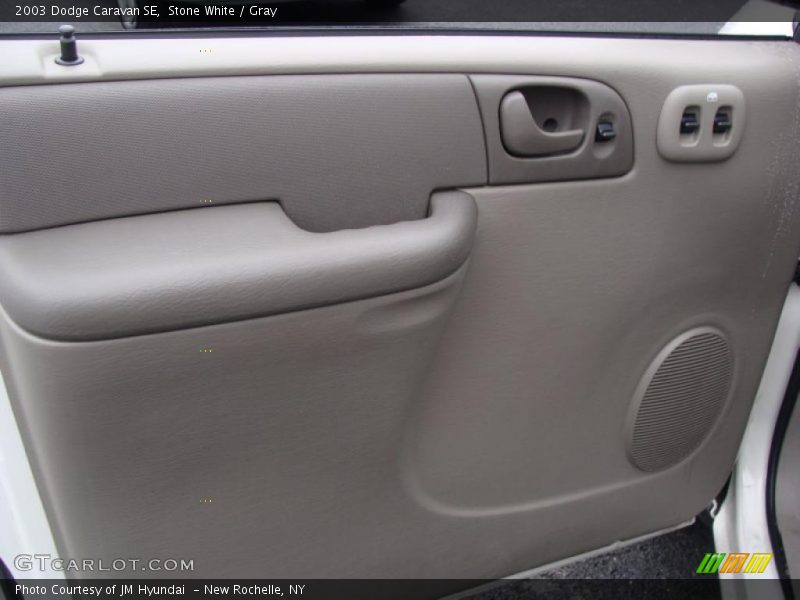 Stone White / Gray 2003 Dodge Caravan SE