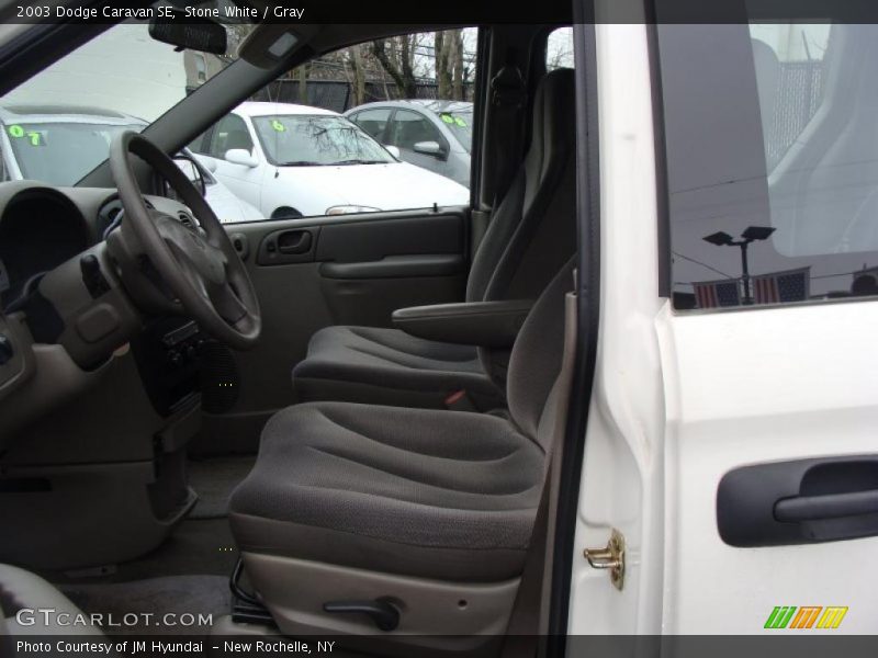 Stone White / Gray 2003 Dodge Caravan SE
