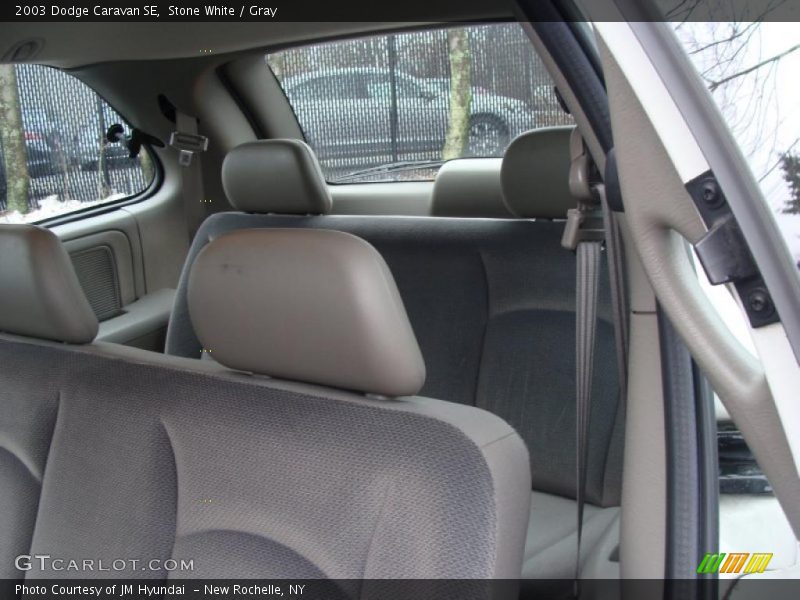 Stone White / Gray 2003 Dodge Caravan SE