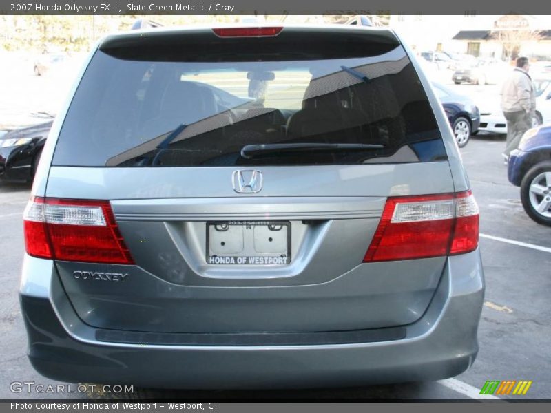 Slate Green Metallic / Gray 2007 Honda Odyssey EX-L