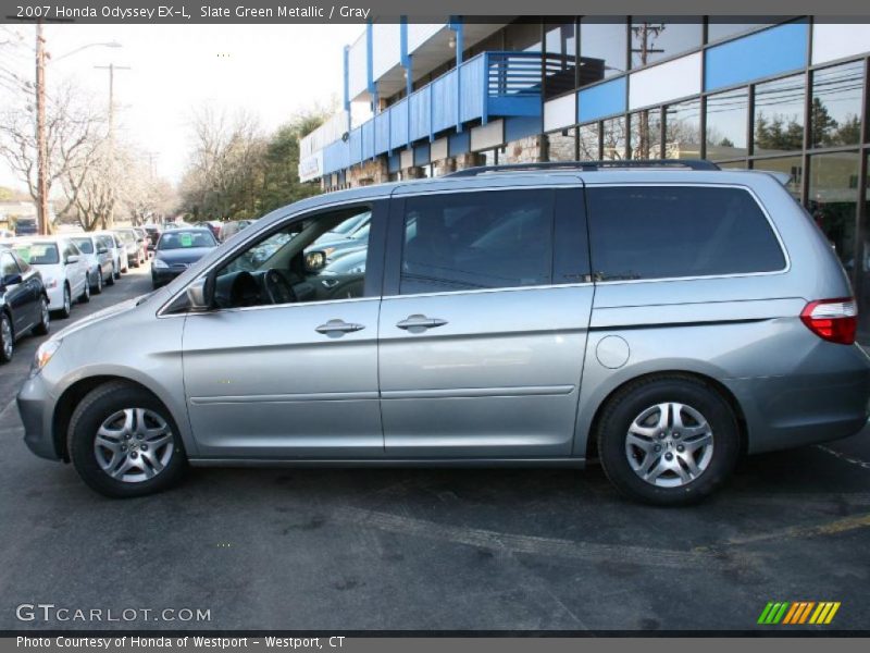 Slate Green Metallic / Gray 2007 Honda Odyssey EX-L