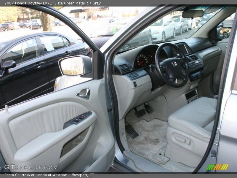 Slate Green Metallic / Gray 2007 Honda Odyssey EX-L