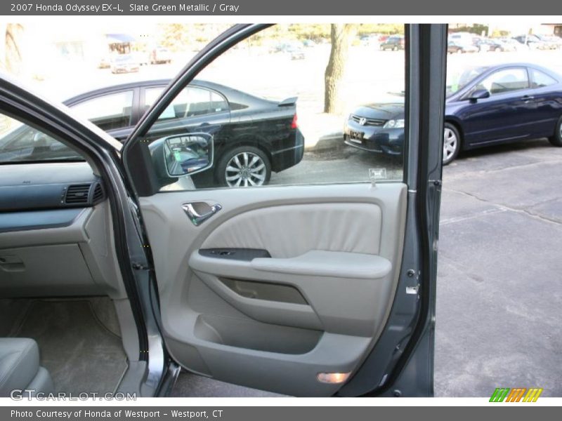 Slate Green Metallic / Gray 2007 Honda Odyssey EX-L