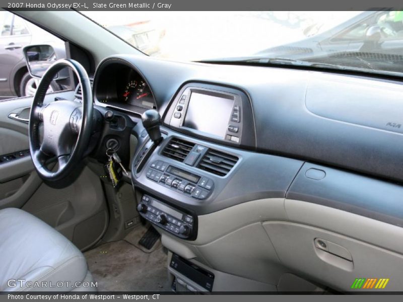 Slate Green Metallic / Gray 2007 Honda Odyssey EX-L