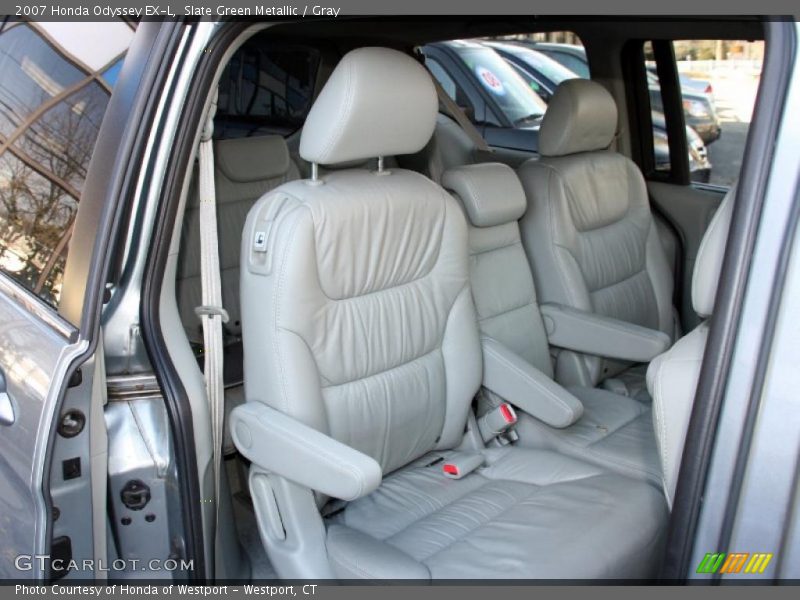 Slate Green Metallic / Gray 2007 Honda Odyssey EX-L