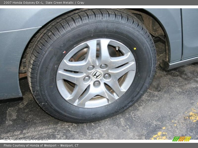 Slate Green Metallic / Gray 2007 Honda Odyssey EX-L