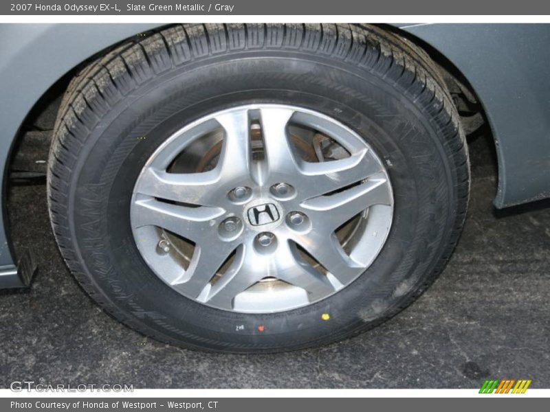 Slate Green Metallic / Gray 2007 Honda Odyssey EX-L