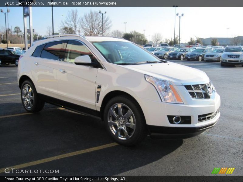 Platinum Ice Tricoat / Shale/Brownstone 2010 Cadillac SRX V6