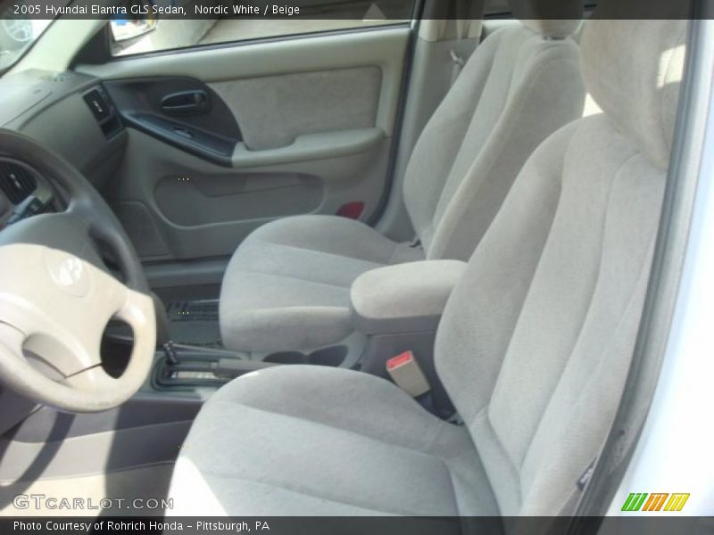 Nordic White / Beige 2005 Hyundai Elantra GLS Sedan