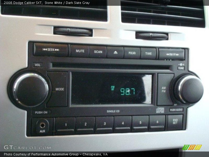 Stone White / Dark Slate Gray 2008 Dodge Caliber SXT