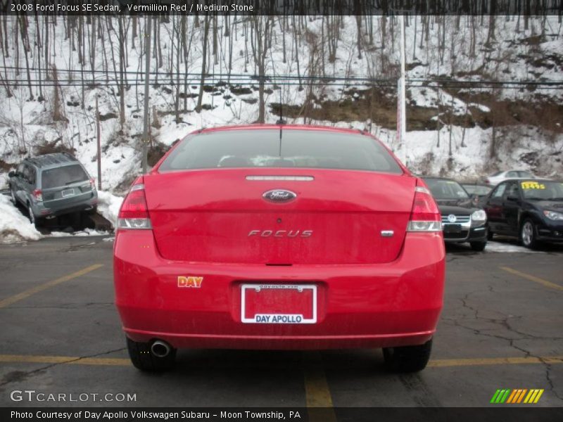 Vermillion Red / Medium Stone 2008 Ford Focus SE Sedan
