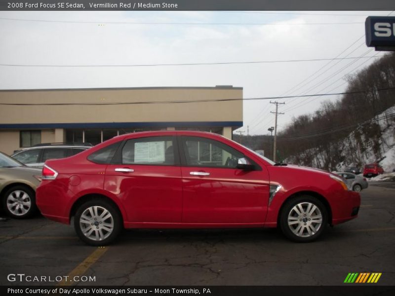 Vermillion Red / Medium Stone 2008 Ford Focus SE Sedan