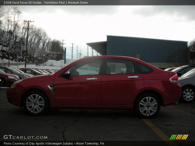 Vermillion Red / Medium Stone 2008 Ford Focus SE Sedan