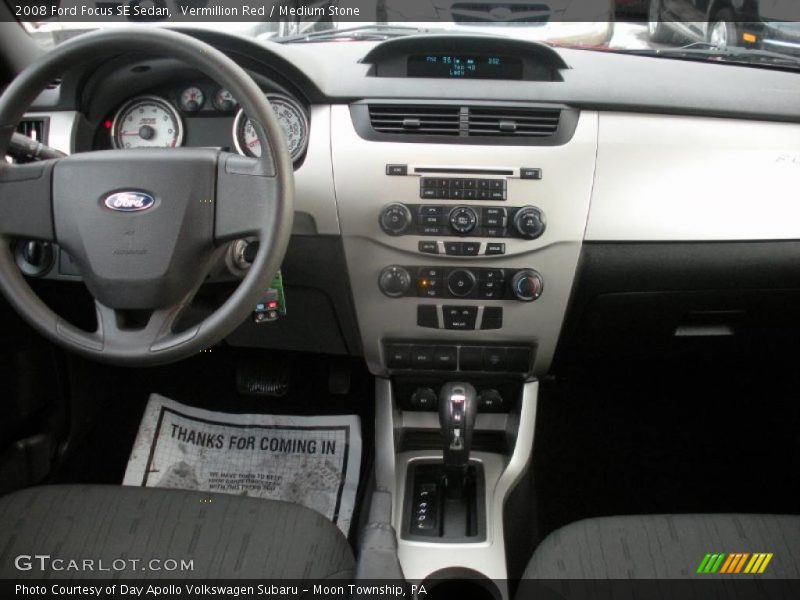 Vermillion Red / Medium Stone 2008 Ford Focus SE Sedan