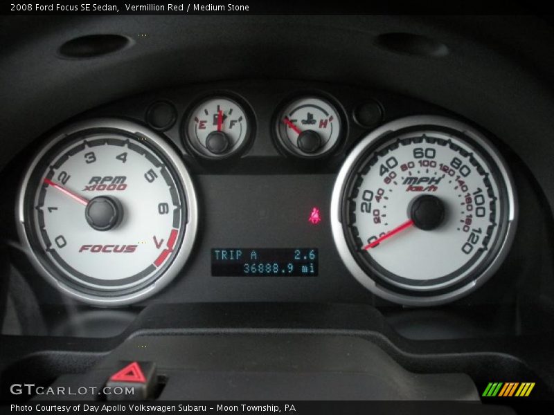 Vermillion Red / Medium Stone 2008 Ford Focus SE Sedan