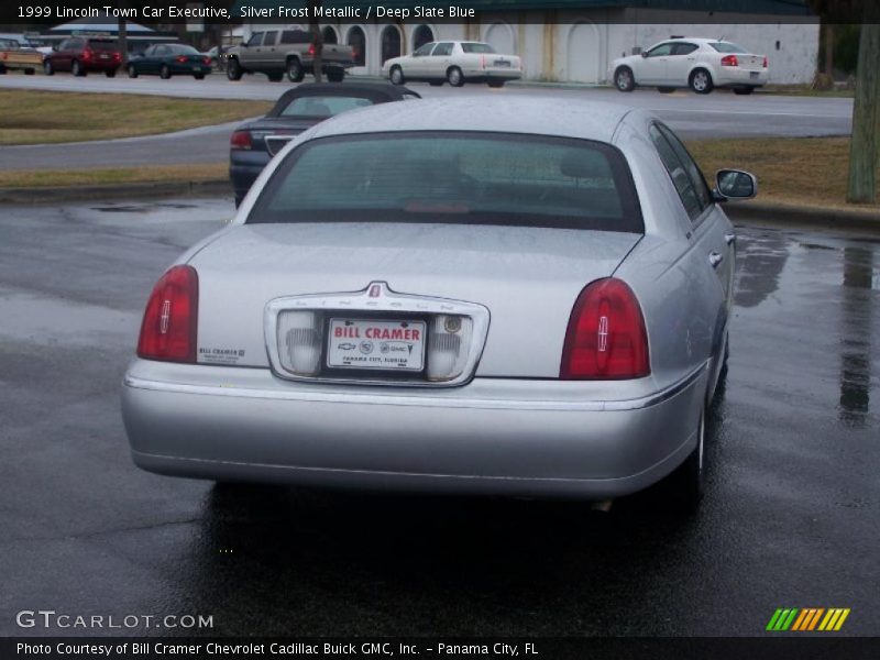Silver Frost Metallic / Deep Slate Blue 1999 Lincoln Town Car Executive