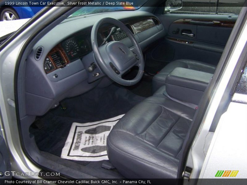 Silver Frost Metallic / Deep Slate Blue 1999 Lincoln Town Car Executive