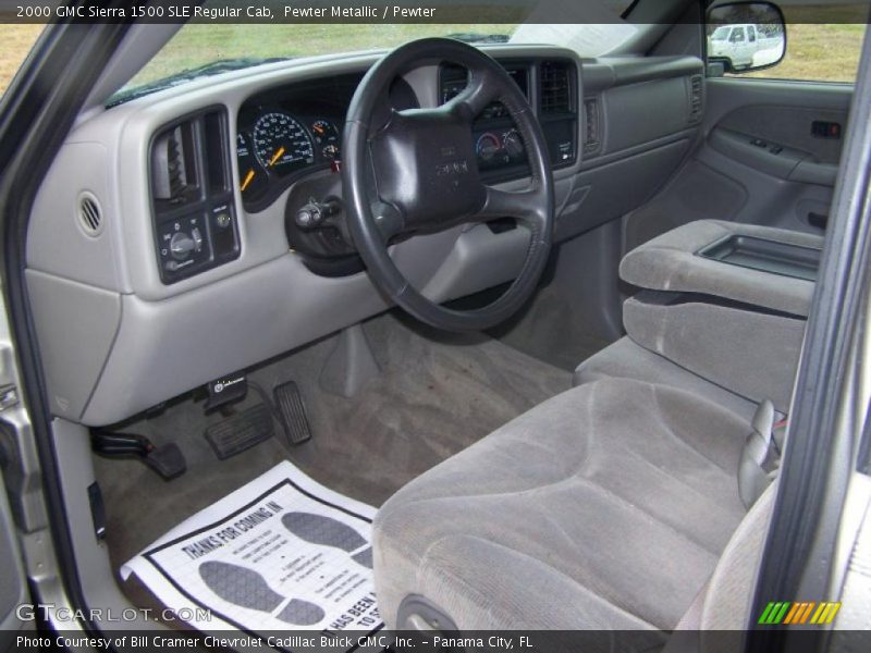 Pewter Metallic / Pewter 2000 GMC Sierra 1500 SLE Regular Cab