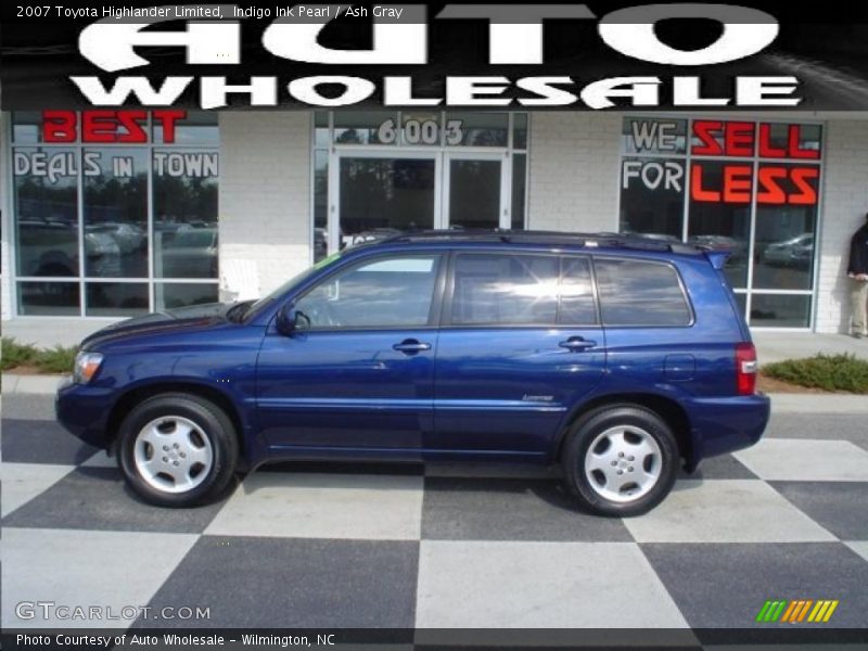 Indigo Ink Pearl / Ash Gray 2007 Toyota Highlander Limited