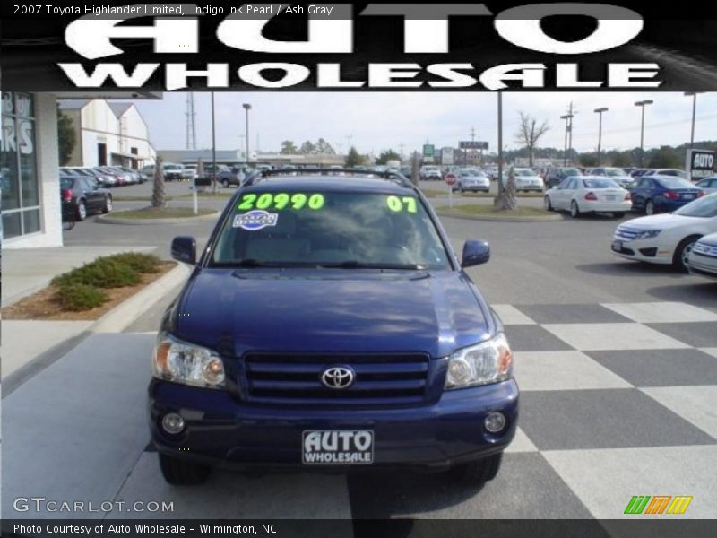 Indigo Ink Pearl / Ash Gray 2007 Toyota Highlander Limited