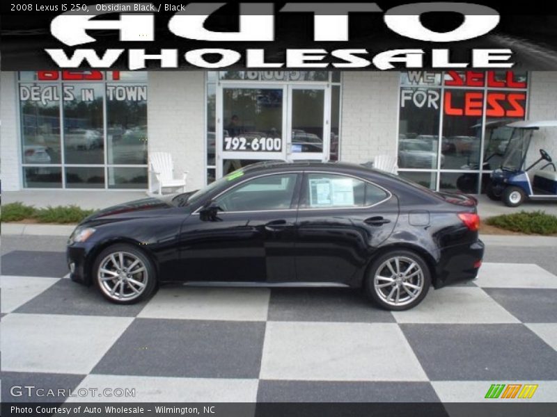 Obsidian Black / Black 2008 Lexus IS 250