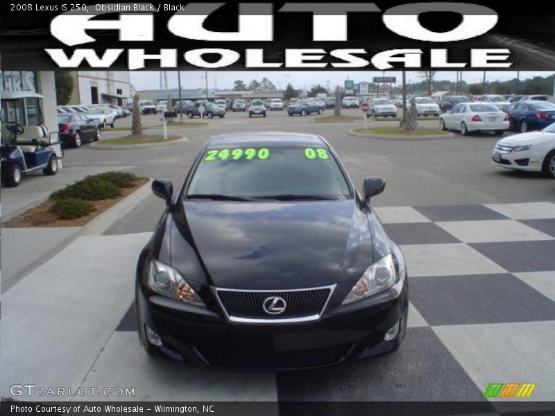 Obsidian Black / Black 2008 Lexus IS 250