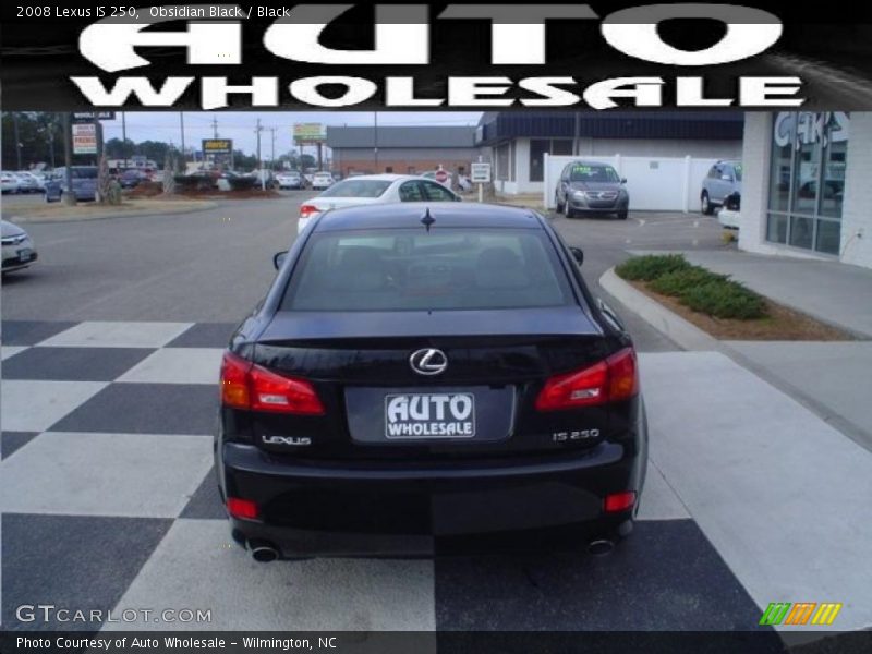 Obsidian Black / Black 2008 Lexus IS 250