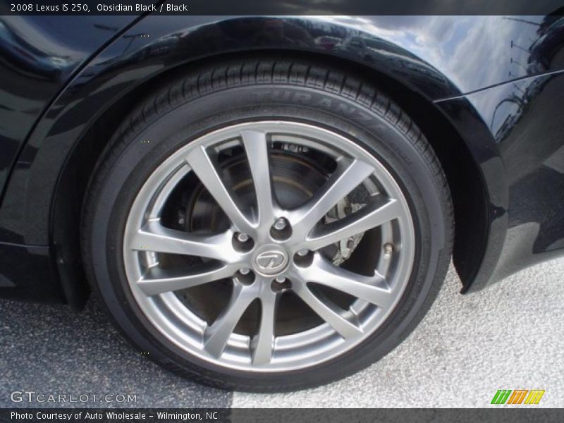 Obsidian Black / Black 2008 Lexus IS 250