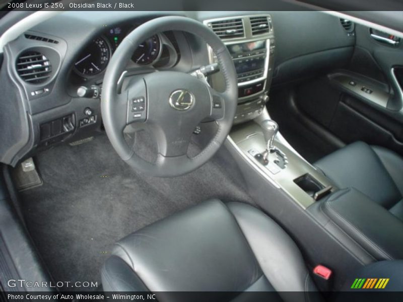 Obsidian Black / Black 2008 Lexus IS 250