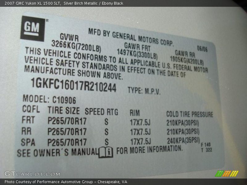 Silver Birch Metallic / Ebony Black 2007 GMC Yukon XL 1500 SLT