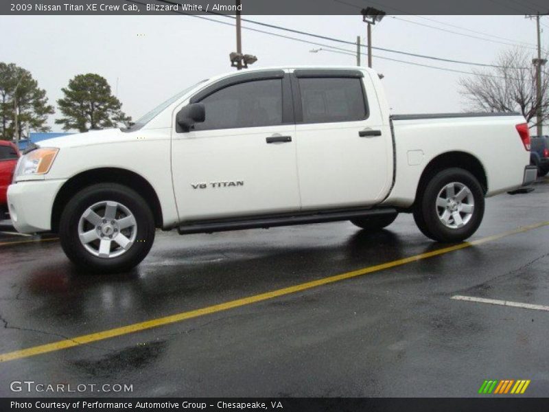 Blizzard White / Almond 2009 Nissan Titan XE Crew Cab