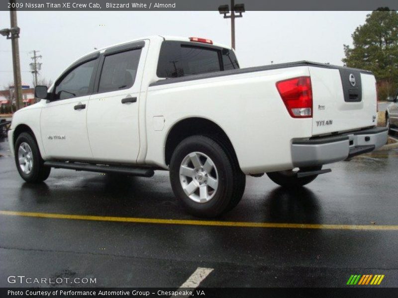 Blizzard White / Almond 2009 Nissan Titan XE Crew Cab