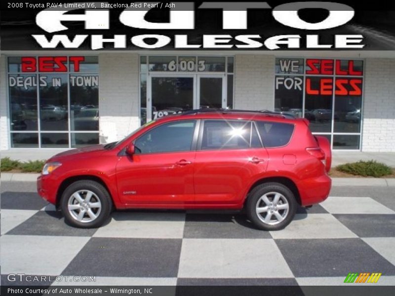 Barcelona Red Pearl / Ash 2008 Toyota RAV4 Limited V6