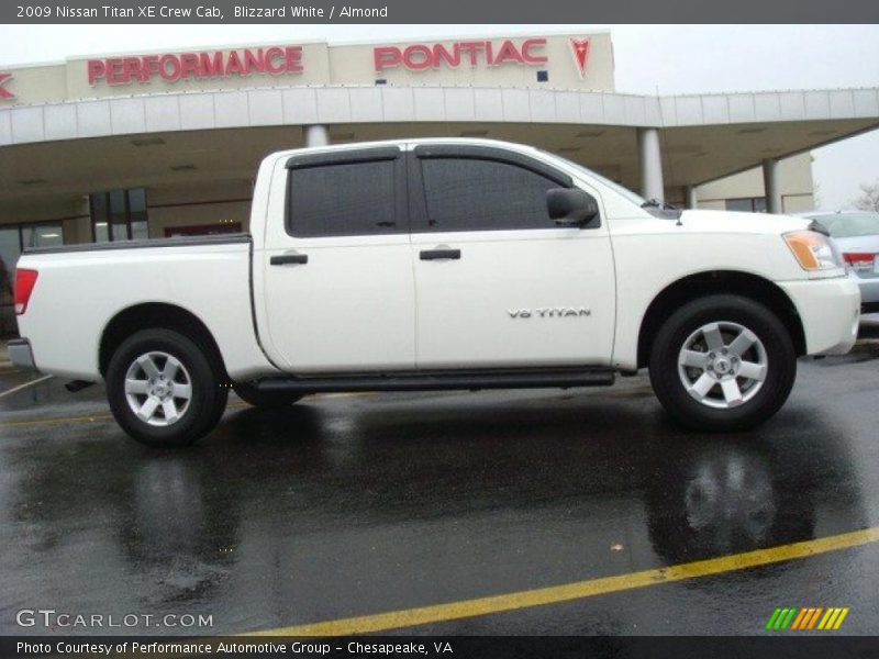 Blizzard White / Almond 2009 Nissan Titan XE Crew Cab