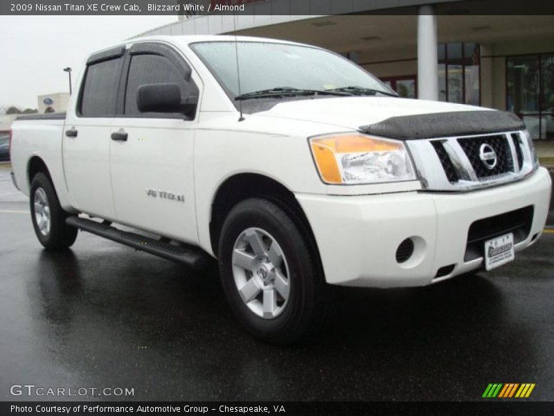 Blizzard White / Almond 2009 Nissan Titan XE Crew Cab