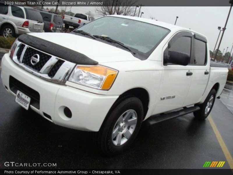 Blizzard White / Almond 2009 Nissan Titan XE Crew Cab