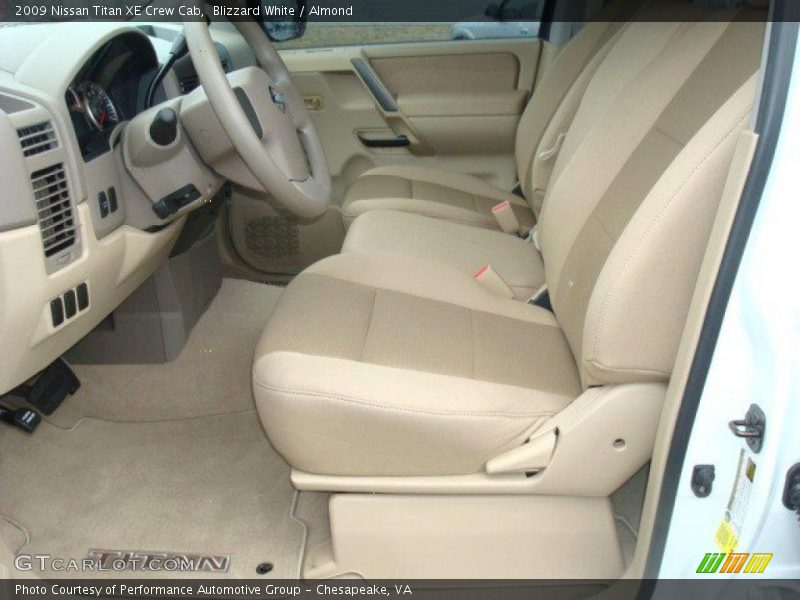 Blizzard White / Almond 2009 Nissan Titan XE Crew Cab