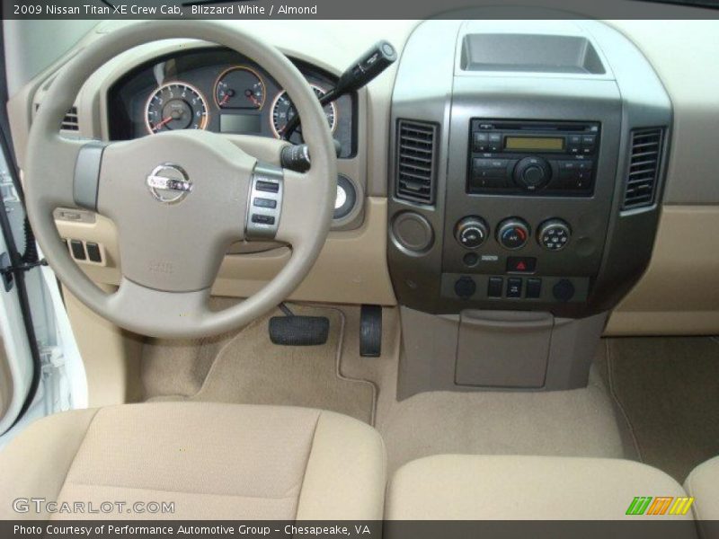 Blizzard White / Almond 2009 Nissan Titan XE Crew Cab