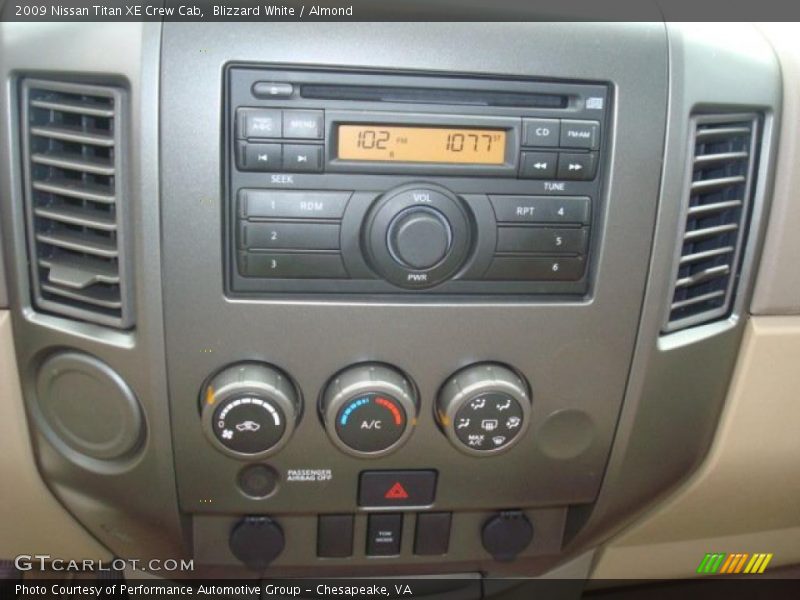 Blizzard White / Almond 2009 Nissan Titan XE Crew Cab