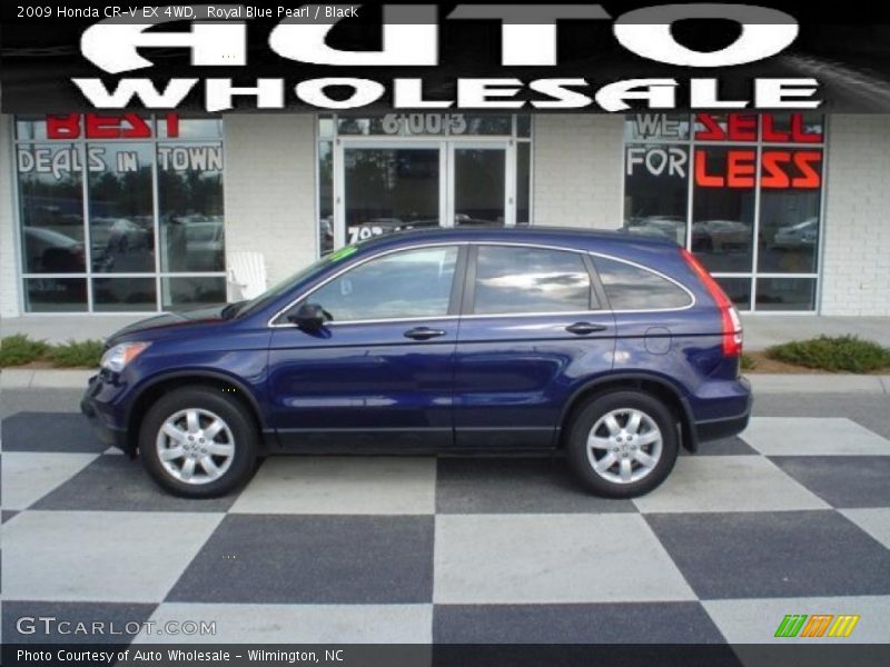 Royal Blue Pearl / Black 2009 Honda CR-V EX 4WD