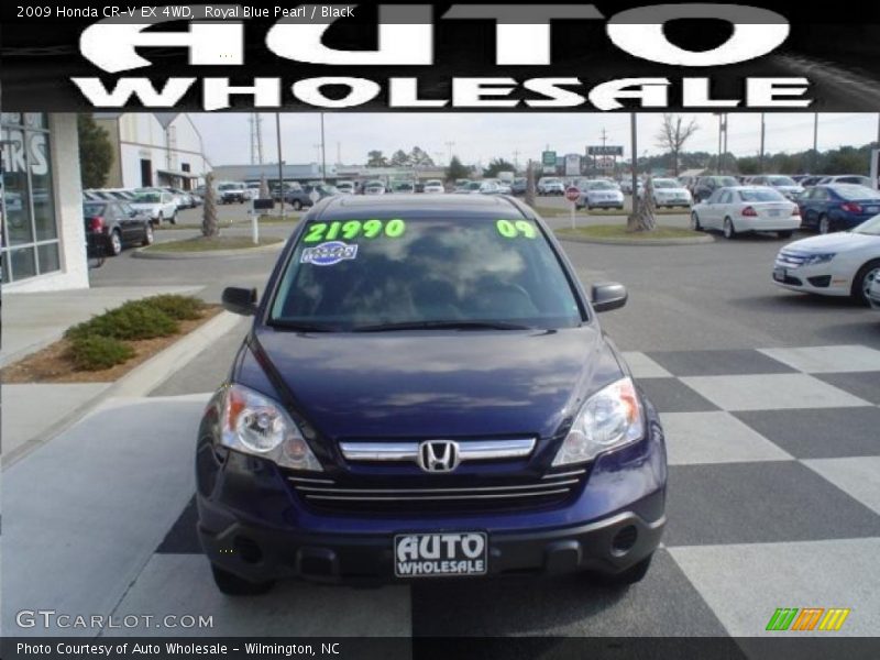 Royal Blue Pearl / Black 2009 Honda CR-V EX 4WD