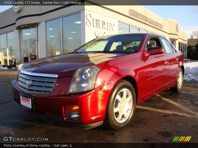 Garnet Red / Light Neutral 2003 Cadillac CTS Sedan