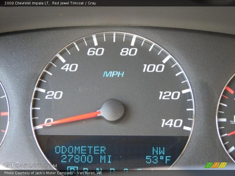 Red Jewel Tintcoat / Gray 2009 Chevrolet Impala LT