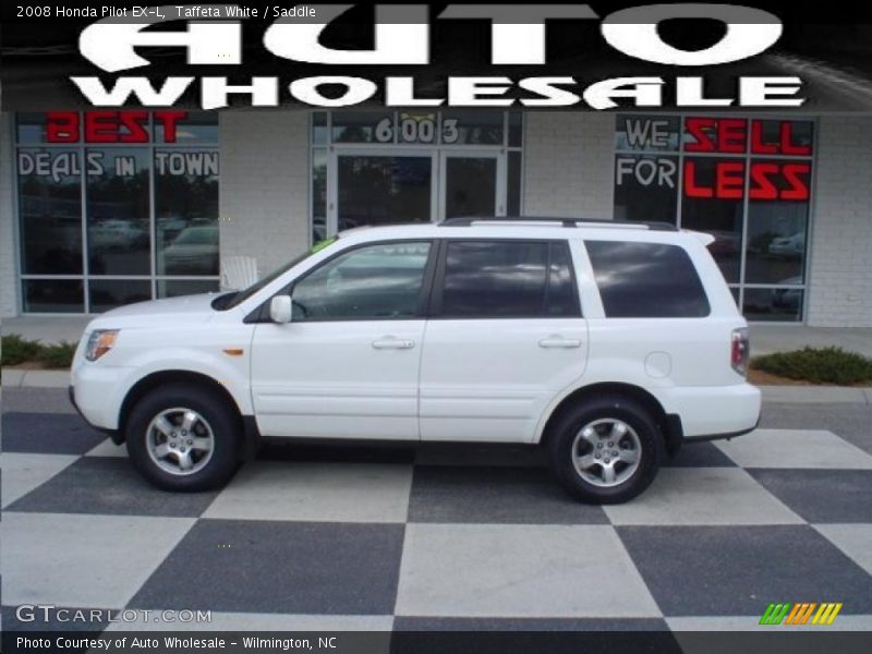 Taffeta White / Saddle 2008 Honda Pilot EX-L