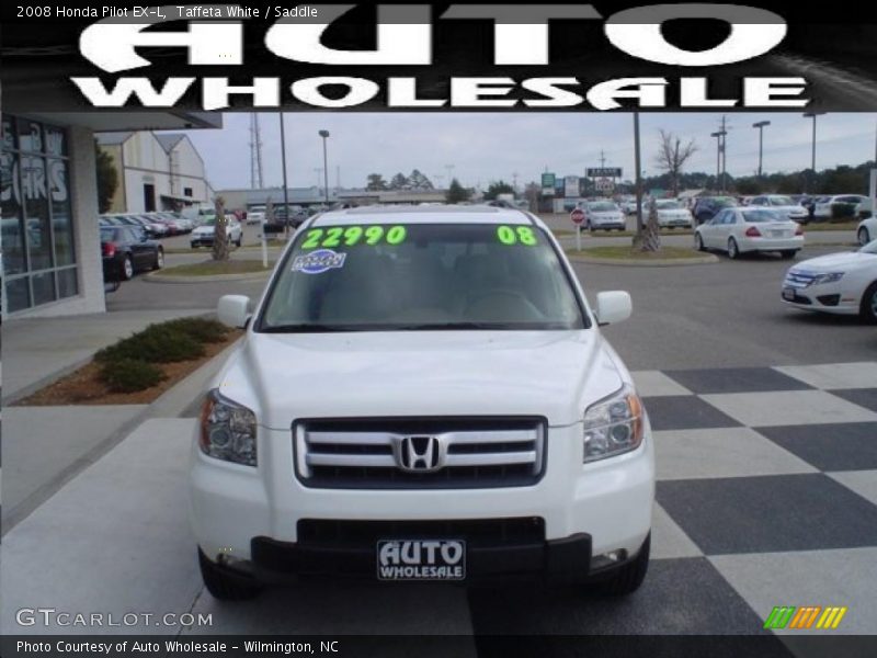 Taffeta White / Saddle 2008 Honda Pilot EX-L