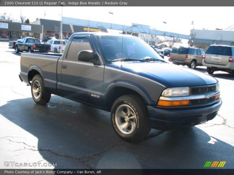 Indigo Blue Metallic / Medium Gray 2000 Chevrolet S10 LS Regular Cab