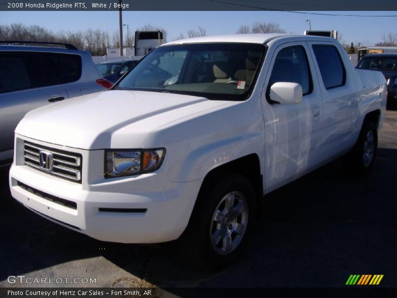 White / Beige 2008 Honda Ridgeline RTS