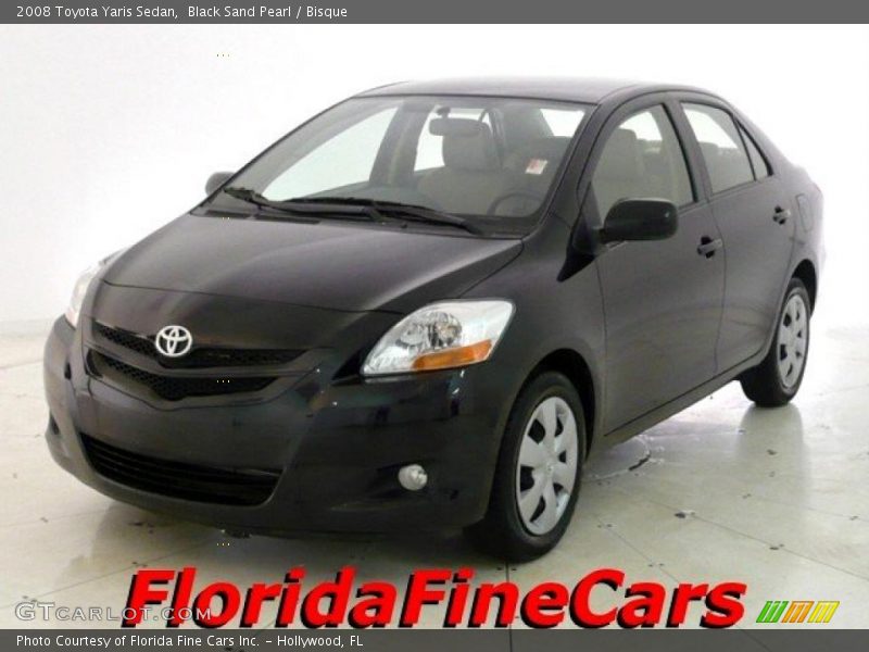 Black Sand Pearl / Bisque 2008 Toyota Yaris Sedan