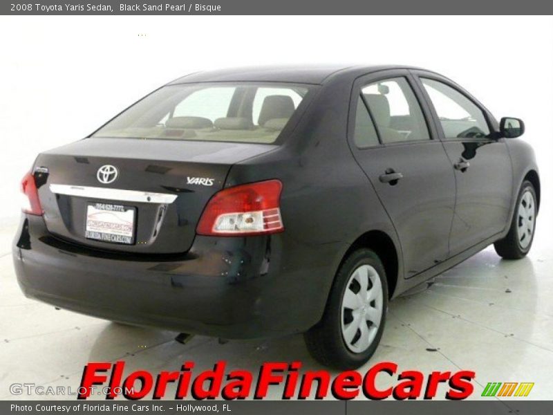 Black Sand Pearl / Bisque 2008 Toyota Yaris Sedan