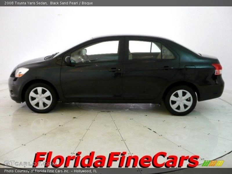 Black Sand Pearl / Bisque 2008 Toyota Yaris Sedan